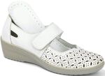 Gemini Slipper aus weichem Rindleder WEISS