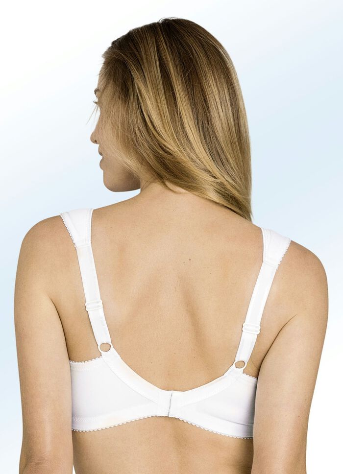 Miss Mary-BH in Weiss, mit Elastikt&uuml;ll am Dekollet&eacute; 