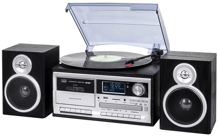Trevi TT 1072 DAB Nostalgie-Stereoanlage mit DAB+ SCHWARZ