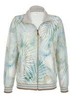 Sweatjacke mit floralem Motiv 