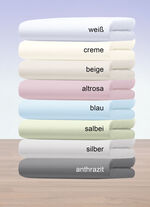 Jersey-Stretch-Elasthan-Spannbetttücher Excellent von Florella WEISS