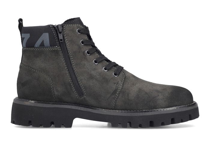 Rieker, gef&uuml;tterte Herren-Boots, Winterschuhe, Weite H, mit Reissverschluss ANTHRAZIT