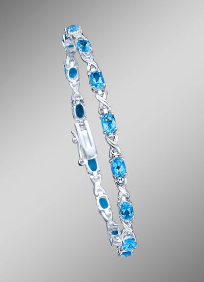 Armband mit echten Blautopasen 