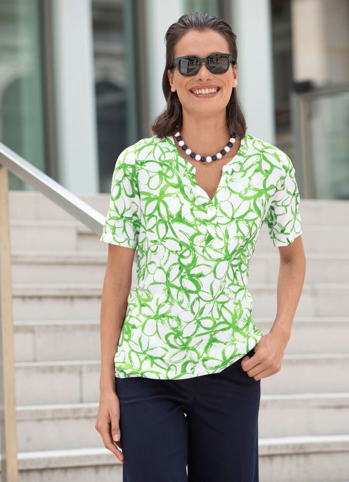 Tunika mit Stehkragen WEISS-GR&Uuml;N