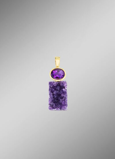 Anh&auml;nger mit echter Amethyst-Faszination 