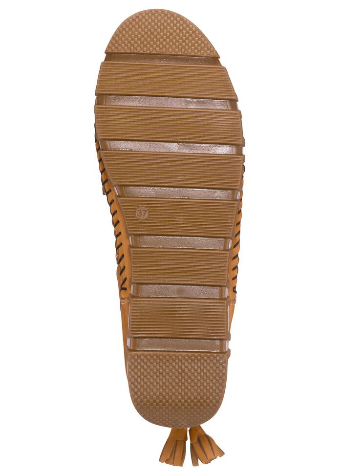 Gemini Mokassin-Stiefelette aus Rind-Nappaleder mit Knitter-Struktur 