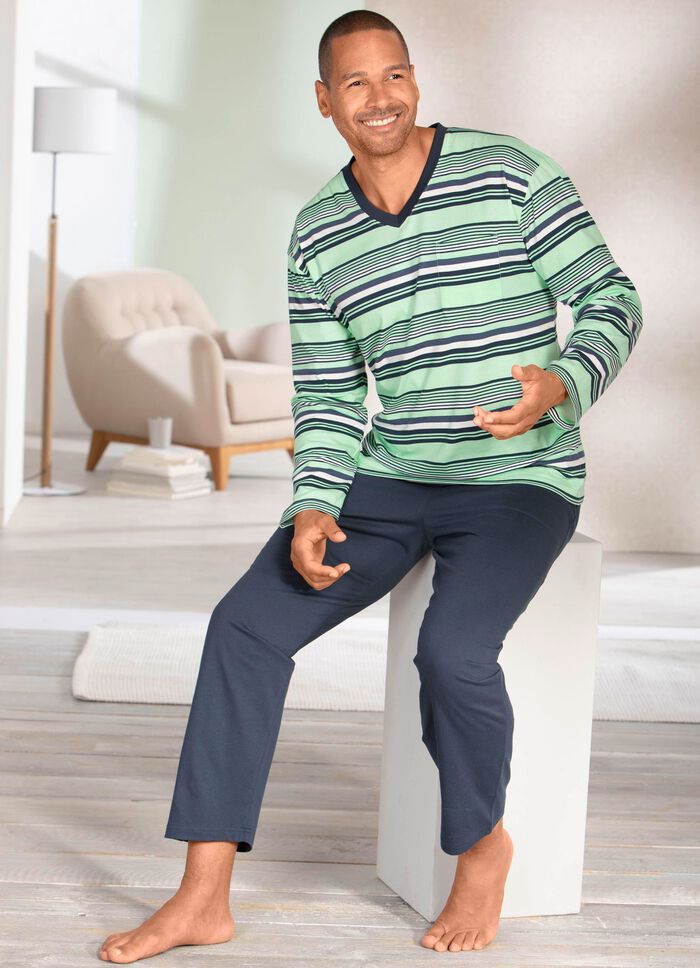 Zweierpack Schlafanz&uuml;ge mit V-Ausschnitt 