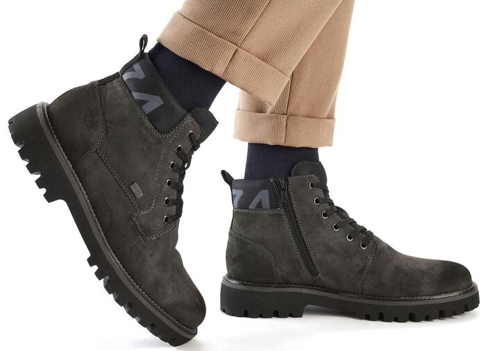 Rieker, gef&uuml;tterte Herren-Boots, Winterschuhe, Weite H, mit Reissverschluss 