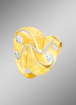 Damenring in Bicolor mit Struktur 