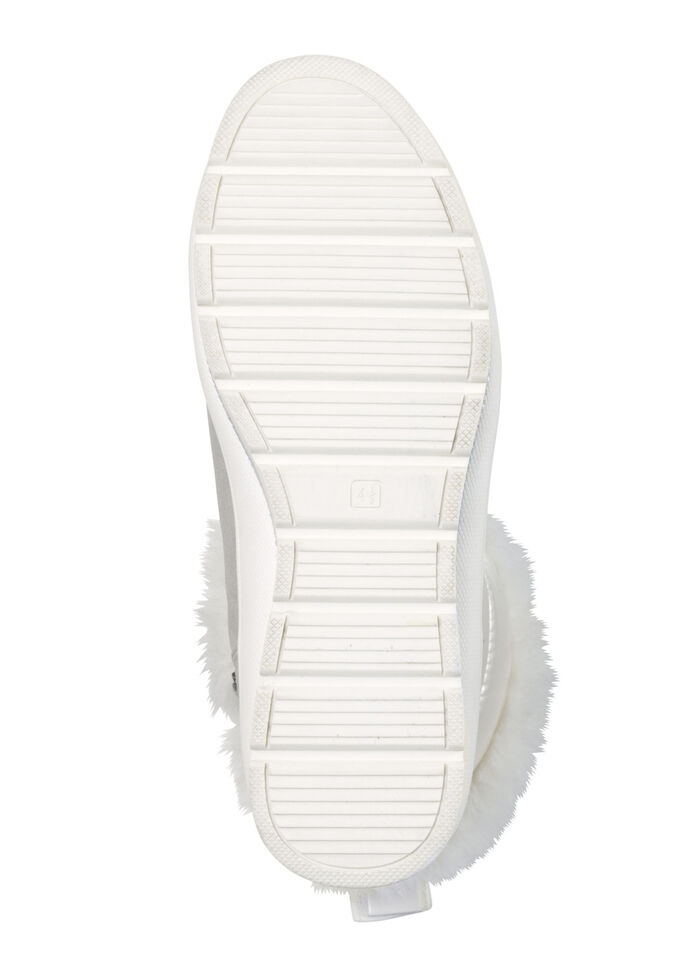 ELENA EDEN, gefütterte Damen-Boots, Winterschuhe, Weite G, mit herausnehmbarem Fussbett PERLWEISS-GRAU