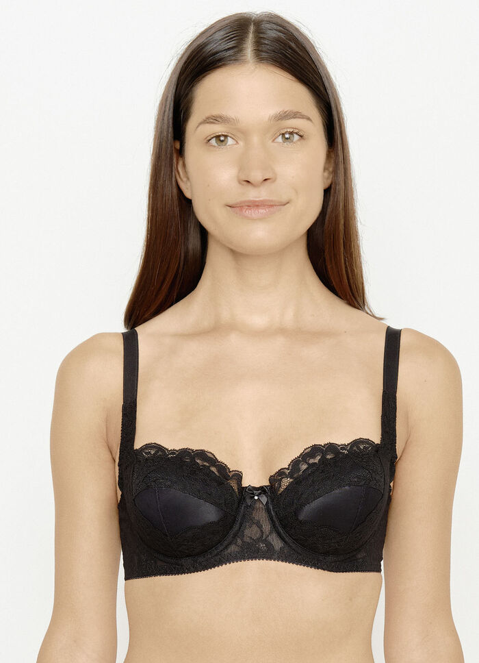 Susa Dirndl-BH mit Außenträgern SCHWARZ