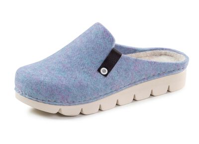 Laurina, trendige Damen-Hausschuhe, Weite G, mit anatomisch geformtem Fussbett 