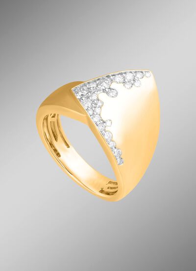 Moderner Damenring mit 23 Brillanten 