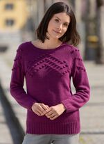 Pullover mit Cloqu&eacute;-Dessin 