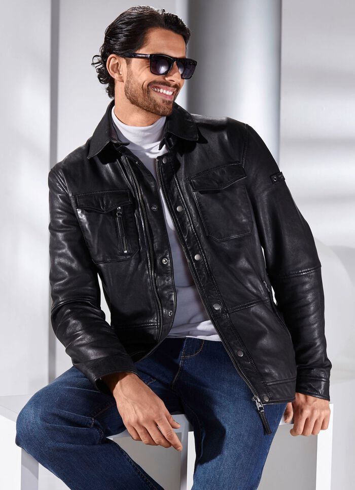 Lederkurzjacke von &laquo;Cabrini&raquo; 