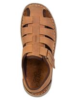 GINO GALANTE, klassische Herren-Sandalen, aus Leder COGNAC