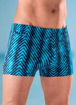 Badehose in h&ouml;herer Kastenform mit Reissverschlusstasche 