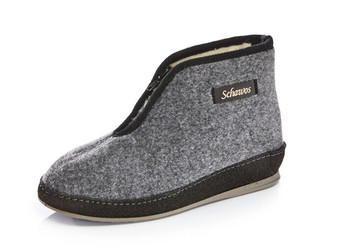 Atmungsaktive Damen-Hausschuhe, mit Reissverschluss 