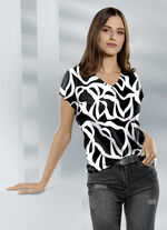 Shirt mit überschnittener Schulterpartie in 2 Farben 