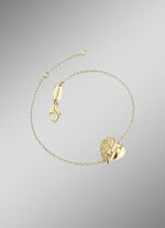 Armband "Herzfl&uuml;gel" gold plattiert 