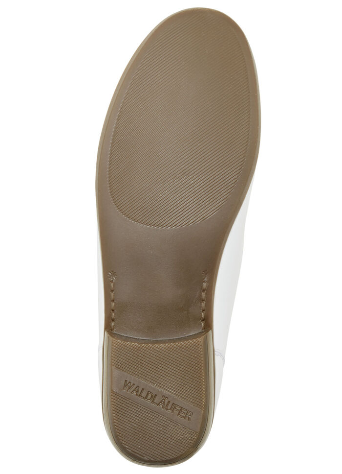 Waldläufer Mokassin-Slipper aus edlem Rind-Nappaleder WEISS