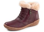 ELENA EDEN, gef&uuml;tterte Damen-Boots, Winterschuhe, Weite G, mit herausnehmbarem Fussbett BORDEAUX