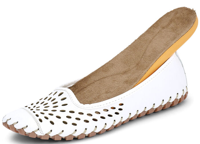 Gemini Slipper aus Rind-Nappaleder WEISS