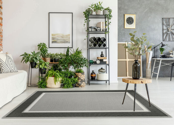 Brücken und Teppich für drinnen und draussen ANTHRAZIT