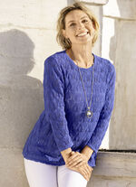 Pullover in Mustermix ROYALBLAU