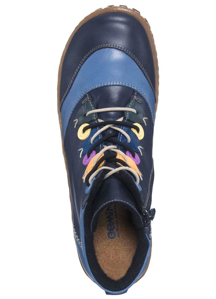 Gemini Schn&uuml;r-Bootie mit pfiffigen Bes&auml;tzen BLAU-BUNT