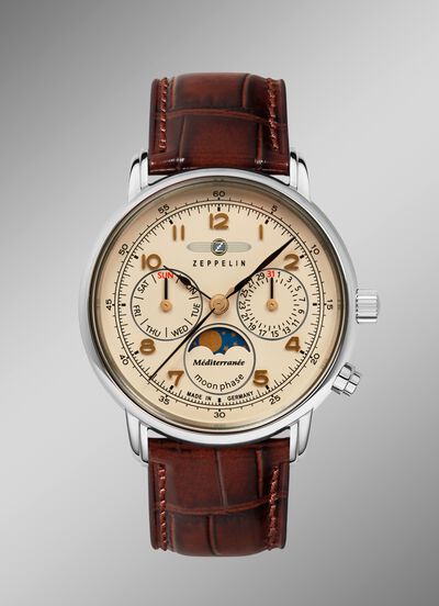 Zeppelin-Quartz-Partneruhren der Serie M&eacute;diterran&eacute;e 