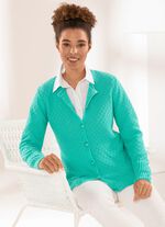 Strickjacke mit Strukturmuster JADEGR&Uuml;N