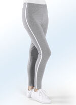 Leggings von «Delena» in 3 Farben GRAU MELIERT-WEISS