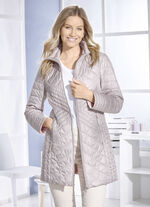 Jacke mit interessanten Steppvariationen PUDER