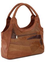 Patchwork-Tasche aus Nappaleder  COGNAC
