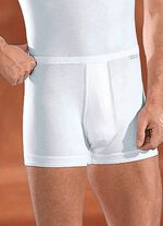 Mey Noblesse Zweierpack Unterhosen aus Feinripp mit Eingriff, weiss 