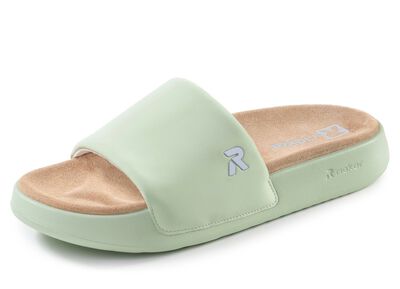 Rieker, leichte Damen-Slides, mit gepolsterter Lederdecksohle 