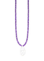 Halskette aus echten Amethyststeinen  