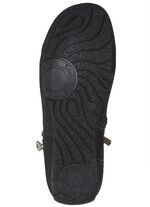 Andrea Conti Schn&uuml;r-Bootie mit reptilgepr&auml;gtem Einsatz und Zier-Reissverschluss SCHWARZ