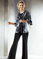 Hose mit Metallpl&auml;ttchen-und Strasszier 