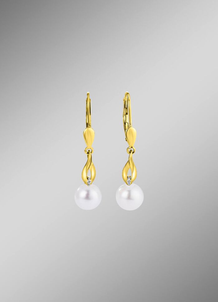 Ohrringe mit S&uuml;sswasser-Zuchtperlen 