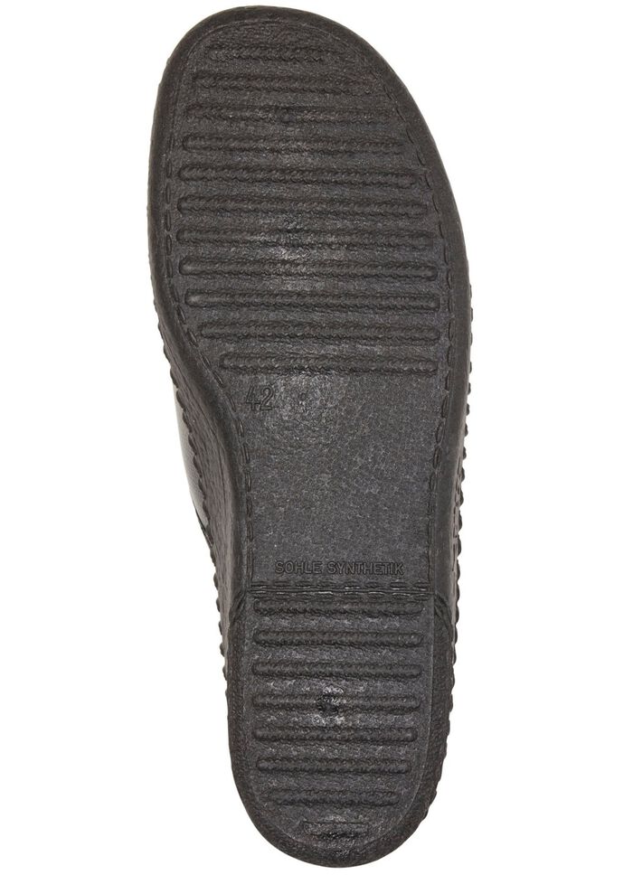 Klassische Herren-Pantoletten, mit anatomisch geformtem Fussbett SCHWARZ