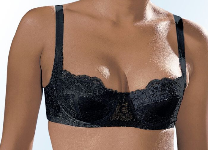 Susa Dirndl-BH mit Außenträgern SCHWARZ