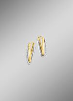 Creolen in Bicolor mit synth. Zirkonia 