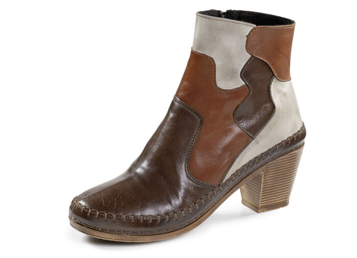 Gemini, modische Damen-Stiefeletten, Winterschuhe, Weite G, mit Reissverschluss BRAUN-KIESEL