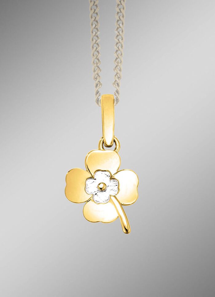 Kleeblatt-Anh&auml;nger in Bicolor 