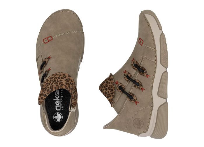 Rieker, trendige Damen-Boots, Winterschuhe, mit Rei&szlig;verschluss TAUPE-BRAUN