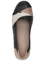 Gemini, klassische Damen-Slipper, Weite G, mit herausnehmbarem Fussbett SCHWARZ-TAUPE