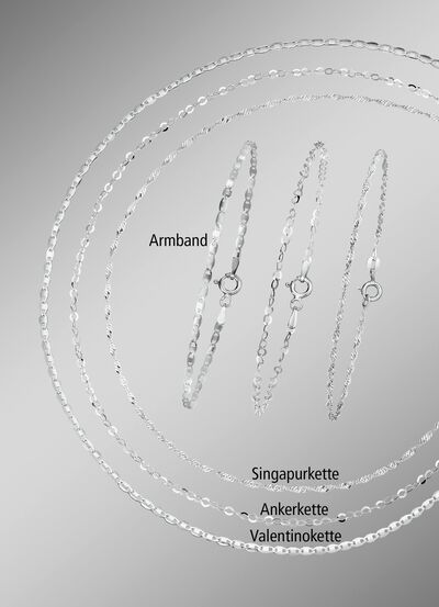 Elegantes 6-teiliges Schmuck-Set aus Silber 