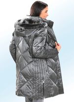 Kurzmantel mit figurfreundlicher L&auml;ngssteppung 